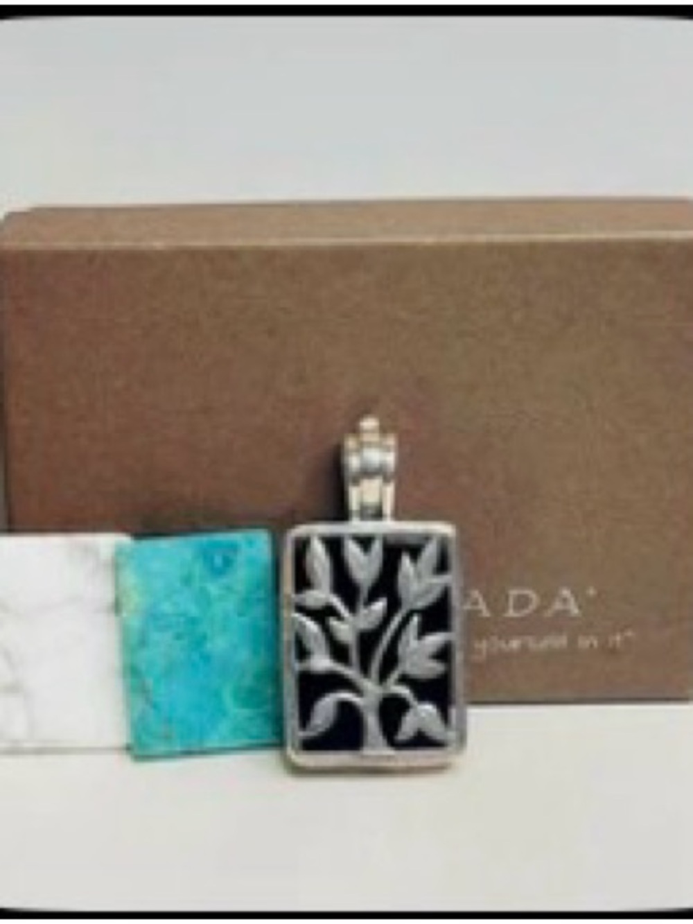 Silpada Sterling Tree Vine Pendant with 3 stones